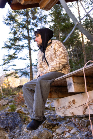 Four Seasons Sherpa Jacket AOP Men | White Multi