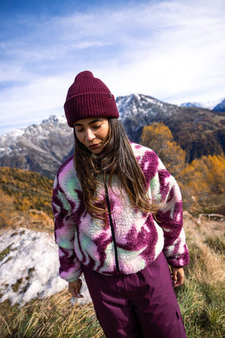 Four Seasons Fluffy Jacket AOP Women | Pink Multi