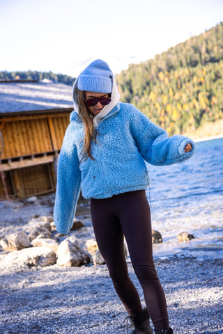 Four Seasons Fluffy Jacket Women | Ice Blue