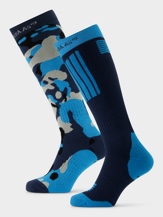 Ski Socks 2-pack | Camo Navy