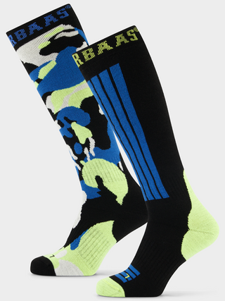 Camo Ski Socks 2-pack | Blue Multi