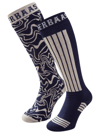 Ski Socks 2-pack | Navy Multi