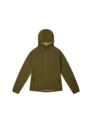 FS Merino Hood Women | Olive Green