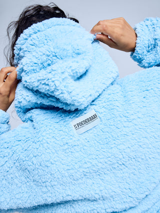 Four Seasons Fluffy Hoody Women | Ice Blue