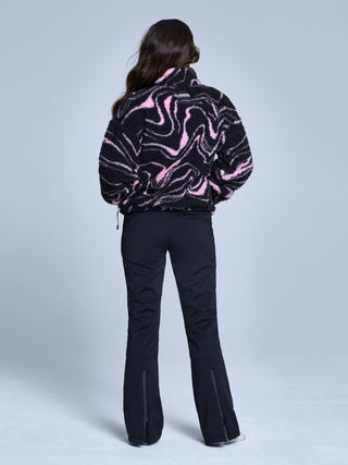 Four Seasons Fluffy Jacket AOP 2.0 | Black Pink