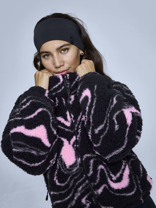 Four Seasons Fluffy Jacket AOP 2.0 | Black Pink