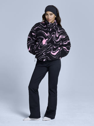 Four Seasons Fluffy Jacket AOP 2.0 | Black Pink