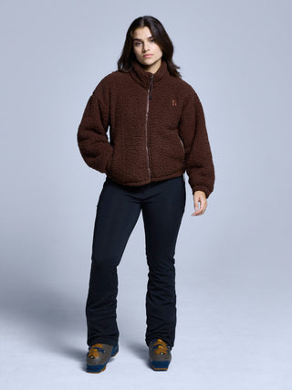Four Seasons Fluffy Jacket Women | Chocolate