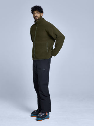 Four Seasons Sherpa-Jacke Herren | Olivgrün