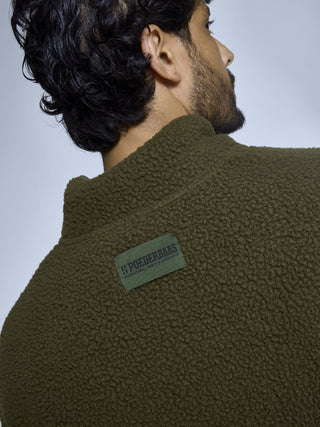 Four Seasons Sherpa-Jacke Herren | Olivgrün