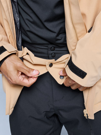 Uitritsbare, elastische sneeuwvanger met drukknopen.