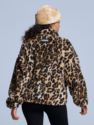 Four Seasons Fluffy Jacket AOP Women | Brown Multi