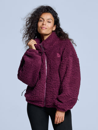 Four Seasons Fluffy Jacket Women | Bordeaux
