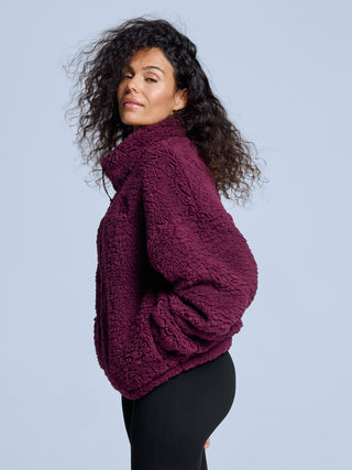 Four Seasons Fluffy Jacket Women | Bordeaux