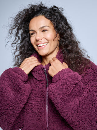 Four Seasons Fluffy Jacket Women | Bordeaux