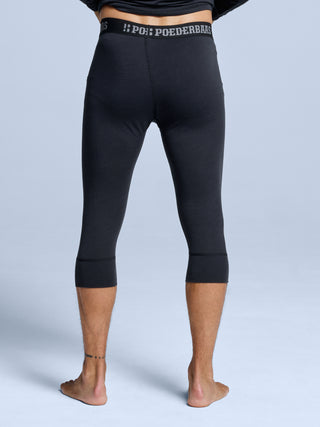 Merino Baselayer 3/4 Pant Men | Black