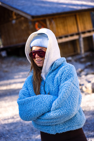 Four Seasons Fluffy Jacket Women | Ice Blue