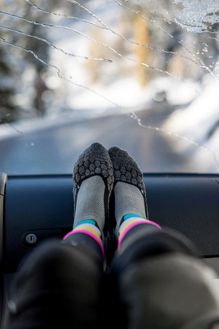 Tech Ski Socks Compress Merino Pro | Black